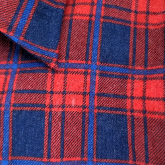 Outdoor Exchange Men's Flannel Shirt Jacket Shacket Multi Large Plaid Vintage - Picture 4 of 16